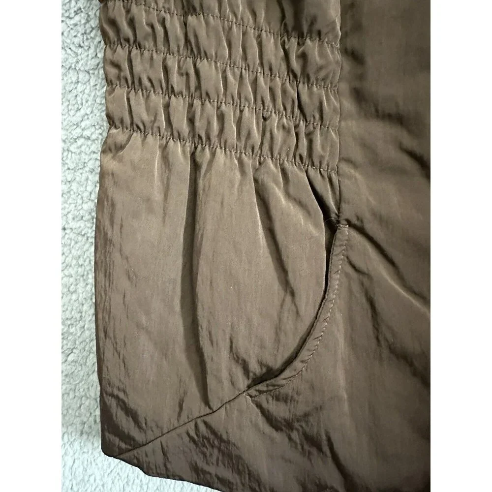 Womans Petite P/M Outdoor Vest Double Zip Faux Fur Inside Zip Charter Club